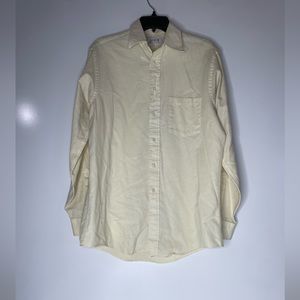 Vtg Arrow Dover Men's XL 15.5 34/35 Yellow Long Sleeve Button Up Shirt USA Made.